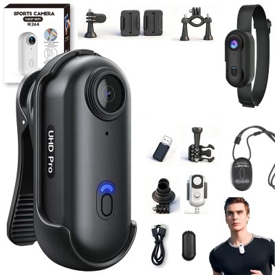 Crexyyo POV Capture Pro 3.0, POV Pro 4k Camera, New Ultra Wide Angle Wearable Body Adventure Action Cam, Video Record Night Vision Waterproof with 128g Card, for Cycling, Diving (Black no Card, 4K)