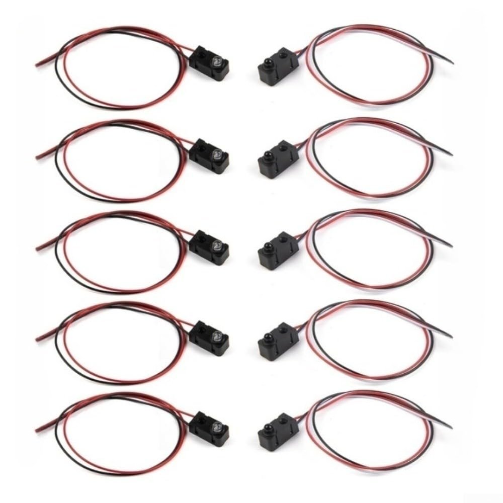 Elmtap IR Break Beam Sensor Module 5 Pack High Speed 2ms Response DC 3-5V NPN NO Output for Arduino Robotics Motion Detection and Counting Applications