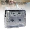 DirectNine Basics Portable Cassette Tape Player, Stereo USB Cassette to MP3 Converter with 3.5mm Noise Canceling Headphone for PC Laptop, Transparent view 2