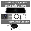 2.5K Mirror Dual Dash Cam 1080P Voice Control 10inch Touch Screen Rear View Mirror Camera Smart Parking(2K 1080P 6M) view 2
