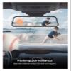2.5K Mirror Dual Dash Cam 1080P Voice Control 10inch Touch Screen Rear View Mirror Camera Smart Parking(2K 1080P 6M) view 4