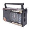Yoidesu Retro Radio, Multifunctional AM FM SW Bluetooth Speaker with Clock and Flashlight, Portable Vintage Radios with Telescopic Antenna for Home and Office Use (Gold) view 1