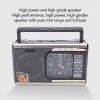 Yoidesu Retro Radio, Multifunctional AM FM SW Bluetooth Speaker with Clock and Flashlight, Portable Vintage Radios with Telescopic Antenna for Home and Office Use (Gold) view 4