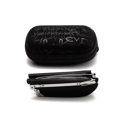 Aocesk Foldable Anti-Blue Light Reading Glasses with Case, Anti Eyestrain/Glare Computer Reading Glasses for Women Men (Black, 1.5, x)