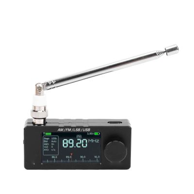 YUEHISY Mini Portable Radio, Full Band Receiver for FM AM LSB USB, with 1.9 Inch Color Screen, Built in Speaker and Headphone Amplifier