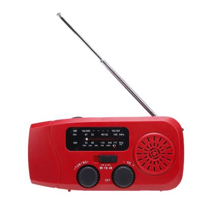 Oreilet Solar Emergency Weather Radio, 2000mAh Rechargeable Solar Emergency Hand Crank Radio with LED Flashlight & Cell Phone Charger for Emergencies Camping Survival