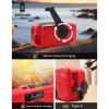 Oreilet Solar Emergency Weather Radio, 2000mAh Rechargeable Solar Emergency Hand Crank Radio with LED Flashlight & Cell Phone Charger for Emergencies Camping Survival view 3