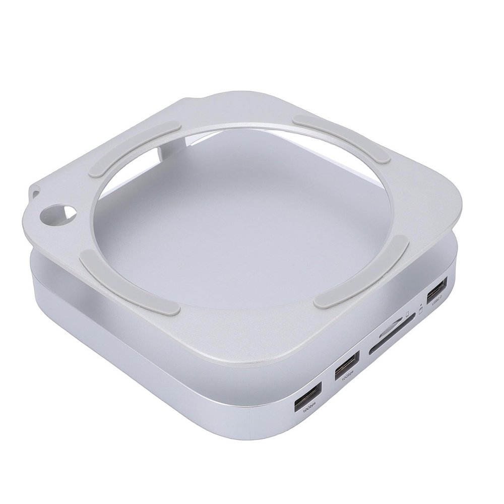 YUEHISY Dock Fit for M4, Aluminum Metal Desktop Computer Docking Station Stand Hub with NVMe SSD, USB Ports and SD 4.0 Slot