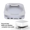 YUEHISY Dock Fit for M4, Aluminum Metal Desktop Computer Docking Station Stand Hub with NVMe SSD, USB Ports and SD 4.0 Slot view 3