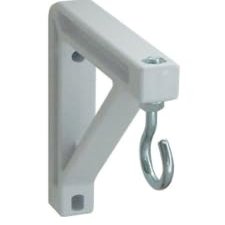 DF-227212 Wall Mounting Brackets for Projector Screens, 6 Inch, White, Pair