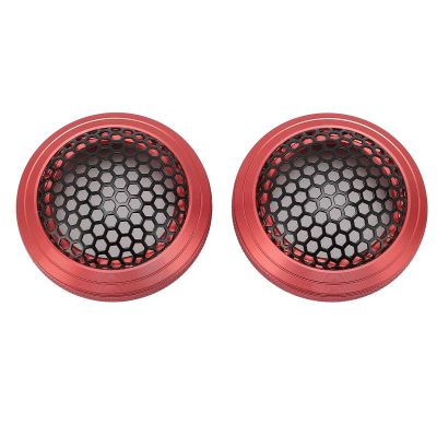 2Pcs Speaker Mesh Grill Cover, 54mm Round Metal Speaker Grill Protector, Sturdy Impact Guard for Home Car Boat, Aluminum Iron Mesh Cover with Easy Installation for DIY Sp (Red)