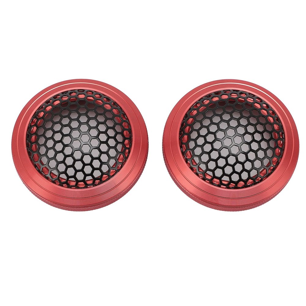 2Pcs Speaker Mesh Grill Cover, 54mm Round Metal Speaker Grill Protector, Sturdy Impact Guard for Home Car Boat, Aluminum Iron Mesh Cover with Easy Installation for DIY Sp (Red)
