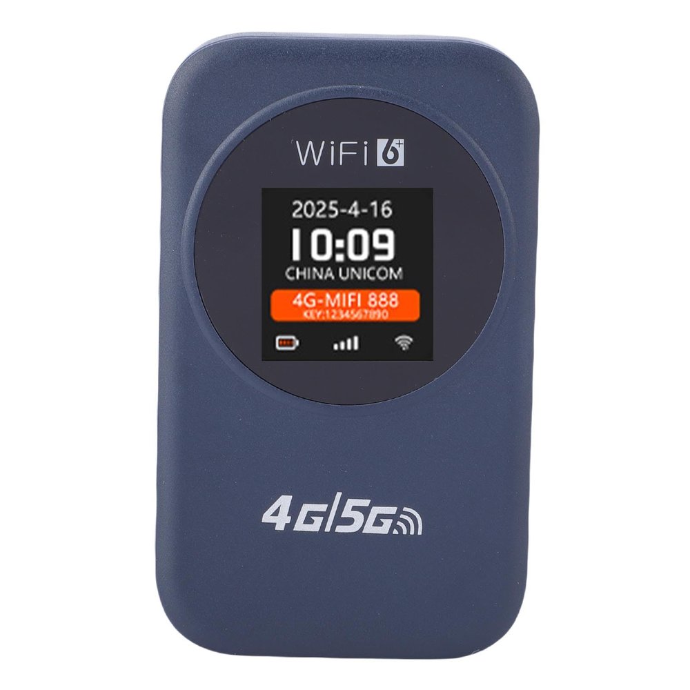 XUMIUZIY 4G Portable WiFi Hotspot, Mobile Hotspot Wireless Router, 300Mbps 2.4G Time Display USB Modem with SIM Card Slot for Travel Camping and Outdoor Internet Access