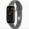 Apple Watch Series 11 [GPS + Cellular, 42mm] Natural Titanium Case with Stone Gray Sport Band, M/L (Renewed) view 1