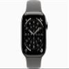 Apple Watch Series 11 [GPS + Cellular, 42mm] Natural Titanium Case with Stone Gray Sport Band, M/L (Renewed) view 2