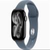 Apple Watch Series 11 [GPS + Cellular, 42mm] Jet Black Aluminum Case with Anchor Blue Sport Band, M/L (Renewed) view 1