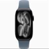 Apple Watch Series 11 [GPS + Cellular, 42mm] Jet Black Aluminum Case with Anchor Blue Sport Band, M/L (Renewed) view 2