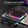 16 Key Mechanical Keyboard, BT 2.4G Wired Wireless Keypad with 3 Adjustable Knobs, Red Switch Customize Keypad, Dynamic LED Light (Black) view 2
