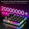16 Key Mechanical Keyboard, BT 2.4G Wired Wireless Keypad with 3 Adjustable Knobs, Red Switch Customize Keypad, Dynamic LED Light (Black) view 3