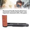 Denash Wooden Camera Handle,L Shape Handgrip Baseplate Mount for FM2 Camera,Anodized Lightweight Camera Metal L Bracket with Wood Handle (Black) view 2