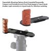 Denash Wooden Camera Handle,L Shape Handgrip Baseplate Mount for FM2 Camera,Anodized Lightweight Camera Metal L Bracket with Wood Handle (Black) view 4