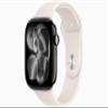 Apple Watch Series 11 [GPS, 46mm] Jet Black Aluminum Case with Starlight Sport Band, S/M (Renewed) view 1