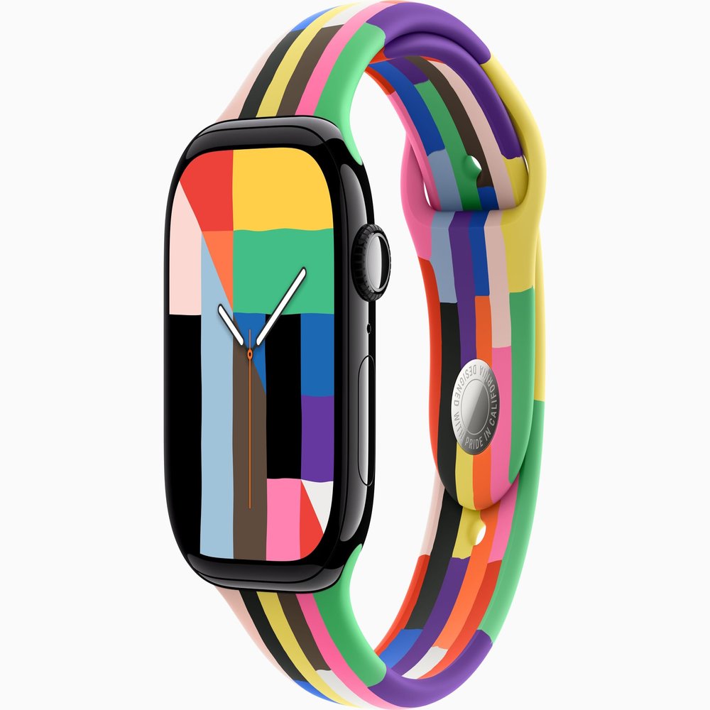 Apple Watch Series 11 [GPS + Cellular, 46mm] Jet Black Aluminum Case with Pride Edition Sport Band, M/L (Renewed)