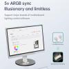 GOWENIC ARGB CPU Liquid Cooler, 2.2 Inch LCD Screen PWM Fans with Synchronized RGB Lighting, for LGA 1700 1851 1200 115X AM5 AM4 AM3 Sockets (White) view 4