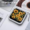 FodPand Sunflower Thank You for Brightening My Life CD Case 40 Capacity DVD Case Hard Plastic Disc Booklet VCD Storage Box Portable Zipper DVD Holder Large Media Binder for Car Home Office Travel view 4