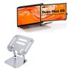 BoxWave Stand and Mount Compatible with Mobile Pixels Duex Plus DS (13.3 in) - Executive VersaView Stand, Ergonomic Adjustable Viewing Angle Metallic Riser - Metallic Silver view 1