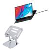 BoxWave Stand and Mount Compatible with Mobile Pixels Fold Portable Monitor (15.6 in) - Executive VersaView Stand, Ergonomic Adjustable Viewing Angle Metallic Riser - Metallic Silver view 1