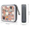 FodPand French Bulldog Print CD Case 40 Capacity DVD Case Hard Plastic Disc Booklet VCD Storage Box Portable Zipper DVD Holder Large Media Binder for Car Home Office Travel view 2
