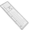 108 Key German Keyboard Keycaps, Mechanical Keyboard Translucent Keycaps Set, Minimalist Design with ABS Material for 61 64 68 84 87 96 98 100 104 108 Keyboards, Backlit Compatible (White) view 3