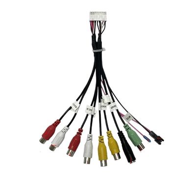 Android Radio Car Accessories RCA Output Wire 20 Pin Aux-in Subwoofer Microphone Fan Adaptor Universal Cable(No 4G SIM Slot)