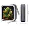 FodPand Cacti And Succulents CD Case 40 Capacity DVD Case Hard Plastic Disc Booklet VCD Storage Box Portable Zipper DVD Holder Large Media Binder for Car Home Office Travel view 2