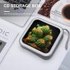 FodPand Cacti And Succulents CD Case 40 Capacity DVD Case Hard Plastic Disc Booklet VCD Storage Box Portable Zipper DVD Holder Large Media Binder for Car Home Office Travel view 4