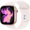 Apple Watch Series 11 [GPS + Cellular, 46mm] Gold Titanium Case with Light Blush Sport Band, S/M (Renewed) view 1