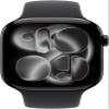 Apple Watch Series 11 [GPS + Cellular, 46mm] Natural Titanium Case with Stone Gray Sport Band, M/L (Renewed) view 2