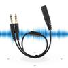 H - GA Helicopter Universal Aviation Headset Adapter, Aviation Headset Adapter with U174U Plug to GA Dual Plugs PJ055 and PJ068, Compatible for David Clark Cable, Strong Cab view 2