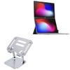 BoxWave Stand and Mount Compatible with Mobile Pixels Duex Float 2.0 Pro (16 in) - Executive VersaView Stand, Ergonomic Adjustable Viewing Angle Metallic Riser - Metallic Silver view 1