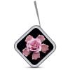 FodPand Glitter Pink Rose CD Case 40 Capacity DVD Case Hard Plastic Disc Booklet VCD Storage Box Portable Zipper DVD Holder Large Media Binder for Car Home Office Travel view 3