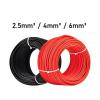 1pcs Photovoltaic Cable 14-10AWG 2.5-6mm Solar Power Wire TUV for PV Panels Red Black Jacket(Red-6M,14 AWG-2.5mm2) view 2