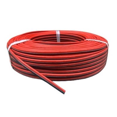 2 Pin Cable Double Silicone Wire Flat Insulation Soft Tinned Stranded Copper Wire LED Black(6M_8 AWG)