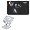 BoxWave Stand and Mount Compatible with Zebra ET401 (10.1 in) - Executive VersaView Stand, Ergonomic Adjustable Viewing Angle Metallic Riser - Metallic Silver view 1