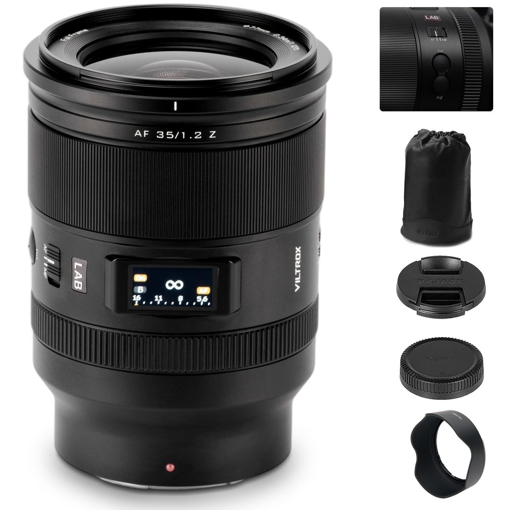 VILTROX 35mm F1.2 LAB Z-Mount Full Frame Lens for Nikon Z, Large Aperture Auto Focus Prime Lens for Nikon Z-Mount Cameras Z30 Z50 Z50II ZFC Z5 Z5ll Z6 Z6II Z6III Z7 Z7II Z8 Z9 ZF ZR
