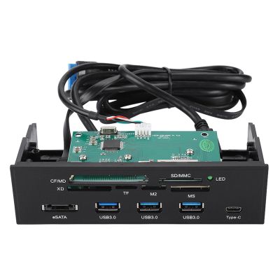 Aumotop Multi Function Internal Card Reader Dashboard with 6 Card Slots, USB 3.1 Port, Suitable for PC Front Panel Installation