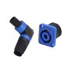 CTGFBUW 1set Right Angle 4Pins Male Connector L Shape Speaker Plug Female Socket Converter(1xBlue 1xF1008) view 1