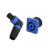 CTGFBUW 1set Right Angle 4Pins Male Connector L Shape Speaker Plug Female Socket Converter(1xBlue 1xF1008) view 2