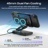 3 Speed Dual Magnetic Cooling Fans Steam Deck Docking Station for ROG Ally X/Legion Go (S)/MSI Claw, Switch Dock Station with 4K@144Hz, USB 3.2x3, PD100W, Ethernet Fit and HDMI for Handheld Consoles view 2
