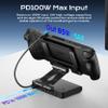 3 Speed Dual Magnetic Cooling Fans Steam Deck Docking Station for ROG Ally X/Legion Go (S)/MSI Claw, Switch Dock Station with 4K@144Hz, USB 3.2x3, PD100W, Ethernet Fit and HDMI for Handheld Consoles view 4